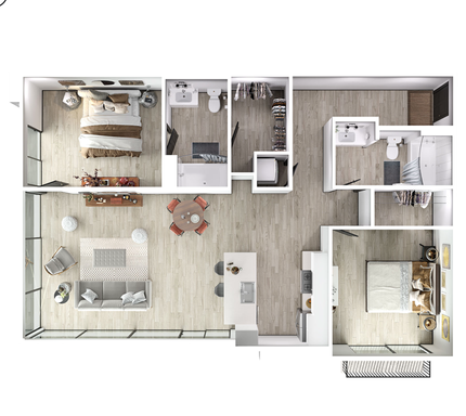 Lovely 2-BR, 2-BA Luxury Apartment in Larchmont! *FLOOR-TO-CEILING WINDOWS* – photo 1
