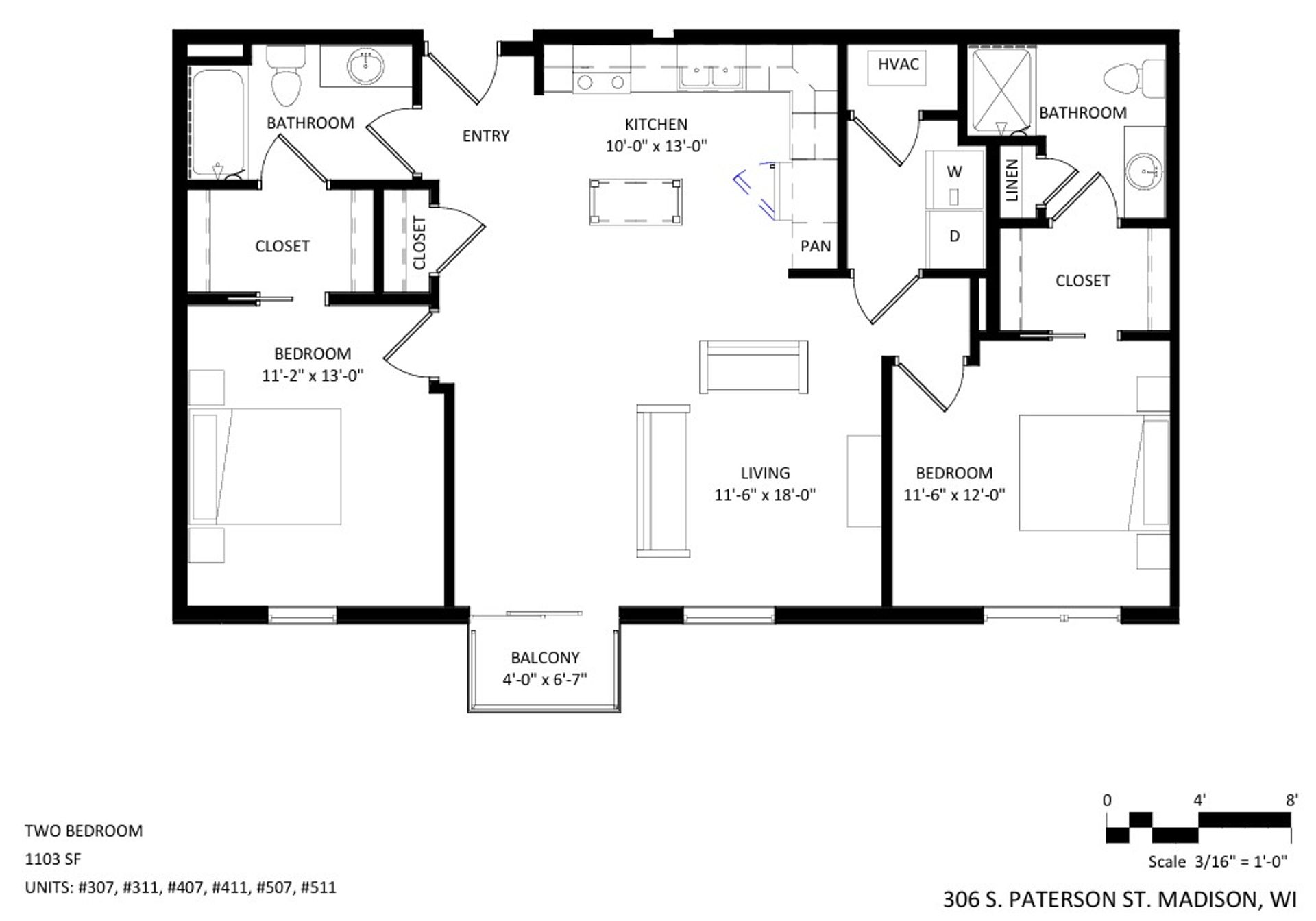 Madison Apartment: 306 S Paterson Street