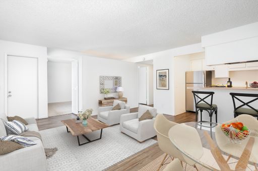 1 Bedroom / 1 Bath 1st floor with patio and view of courtyard