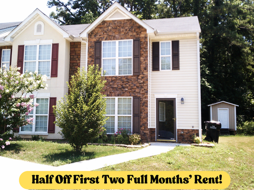 **ASK HOW YOU CAN MOVE IN WITH NO SECURITY DEPOSIT** 8422 Carlington Ln: 3BD, 2.5BA, 2-story townhouse less than 5 miles from I-75 for rent in Jonesboro! Available NOW!