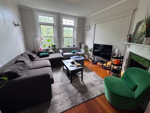 NO FEE!!! Gorgeous TOP FLOOR Brookline 4 bed/2 bath PLUS OFFICE with A/C and a PORCH – photo 1