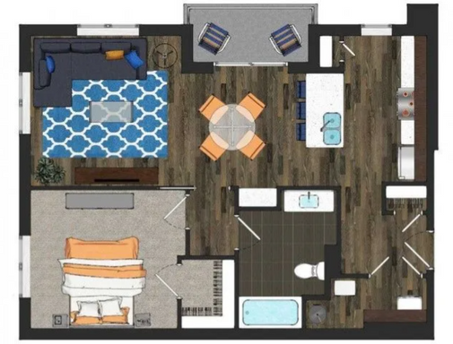 Lucy Jane 1 bedroom / 1 bathroom, 795 square feet – photo 1