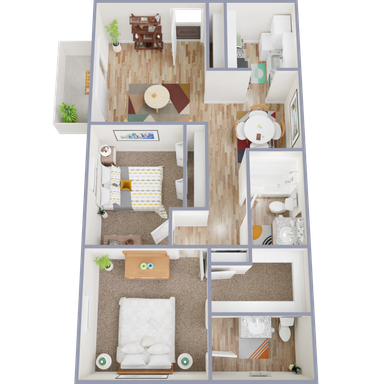 Two Bedroom, 1.5 Bath Apartment Home 900 sq. ft. – photo 1
