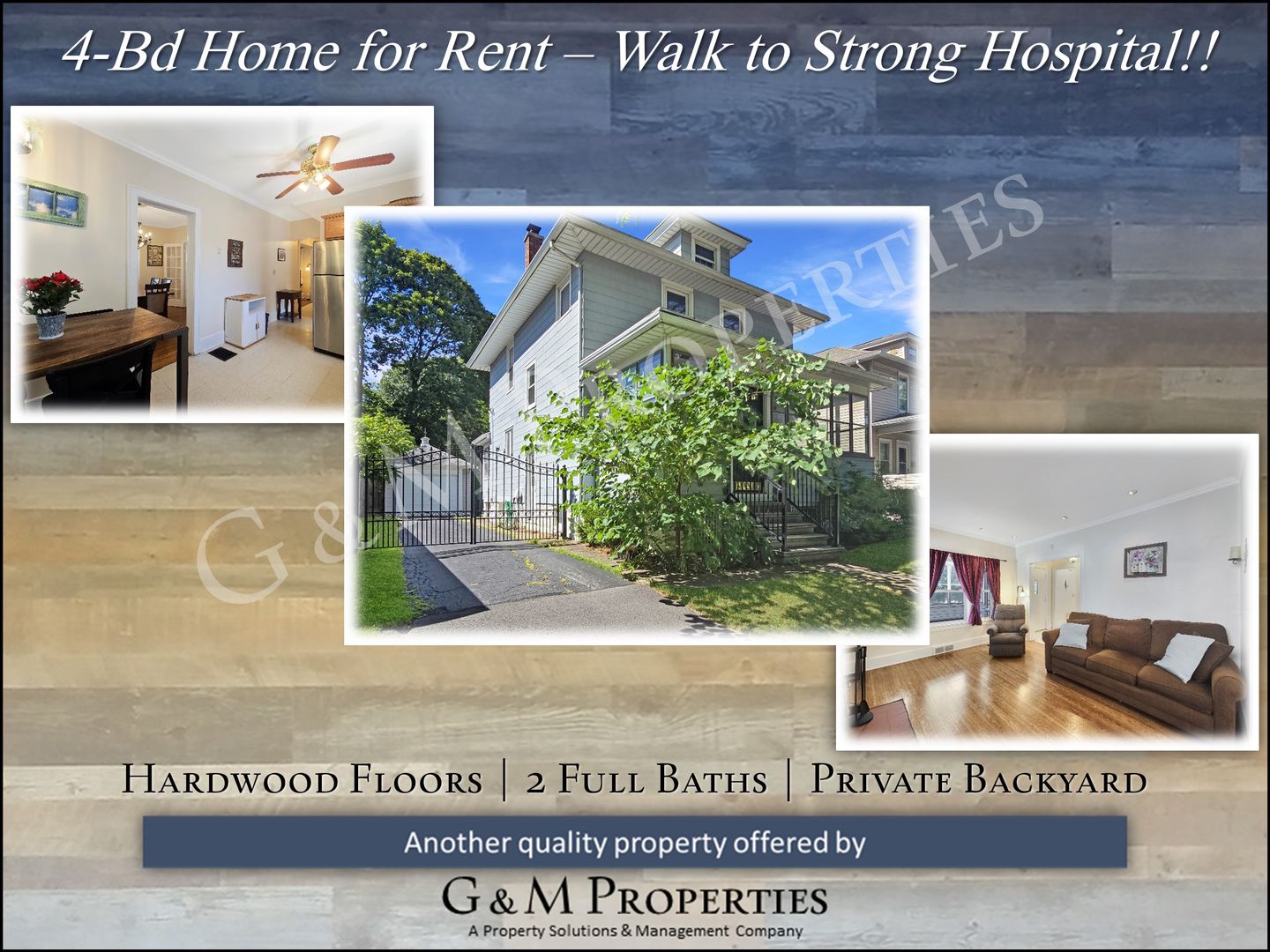 4-Bedroom Rental - Walk to Strong Hospital!