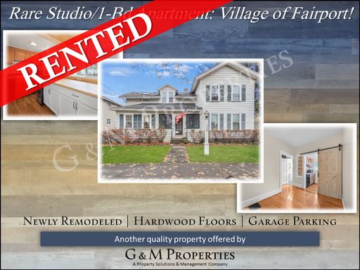 Studio / 1-Bd Apartment: Perfect Fairport Village Location!