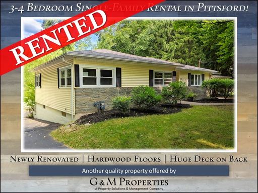 3-4 Bedroom House for Rent in Pittsford!