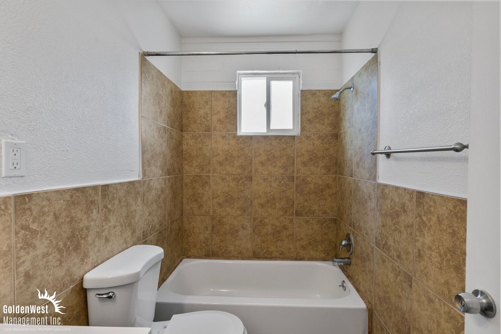 Apartment bathroom — apartment 14 at Pineview Meadows Apartments.