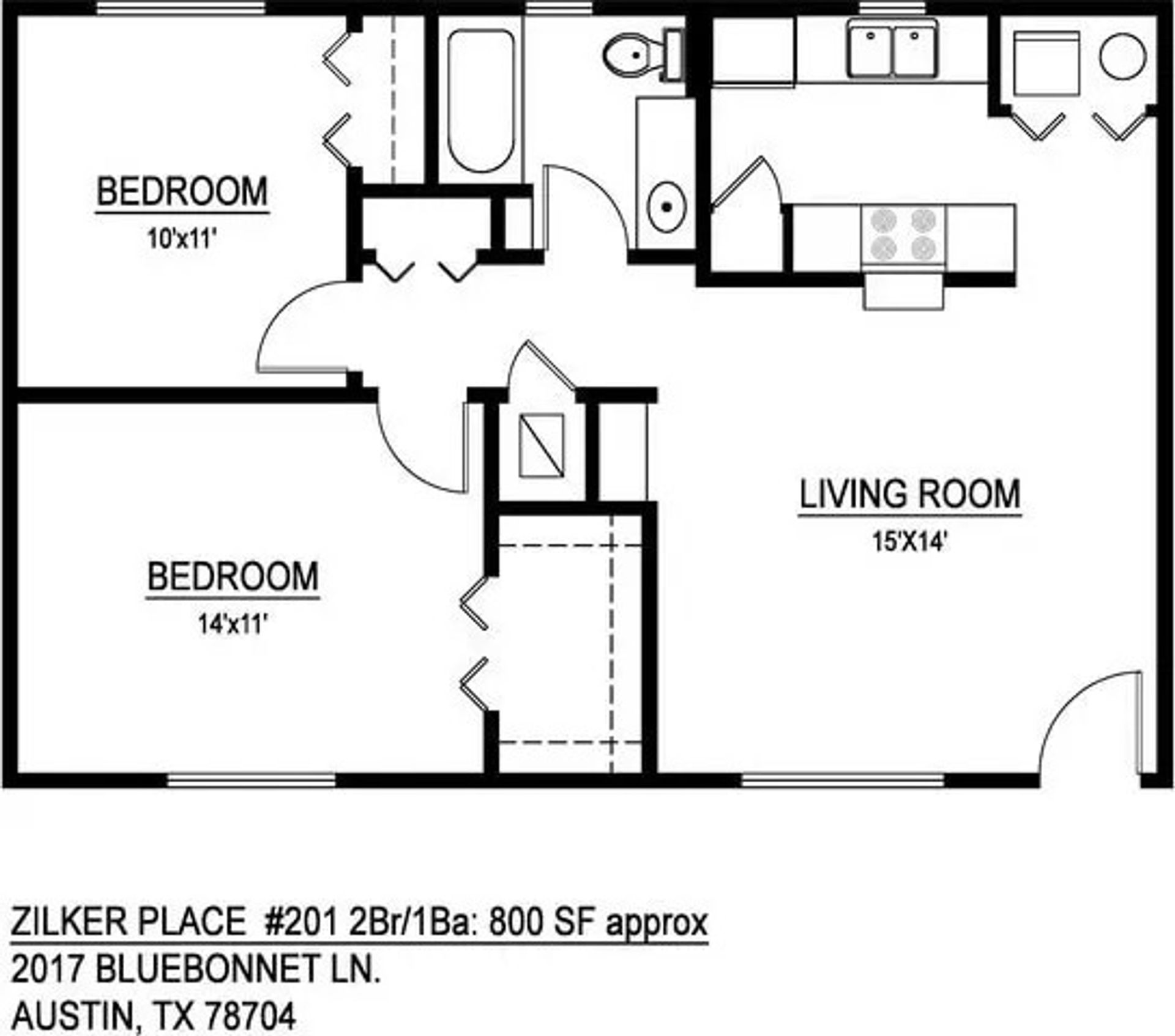 Austin Apartment: 2017 Bluebonnet Ln