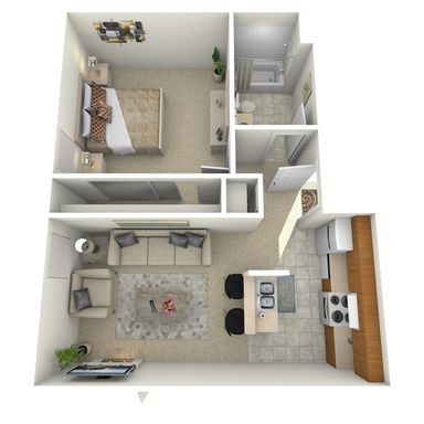 1 bed, 1 bath – photo 1