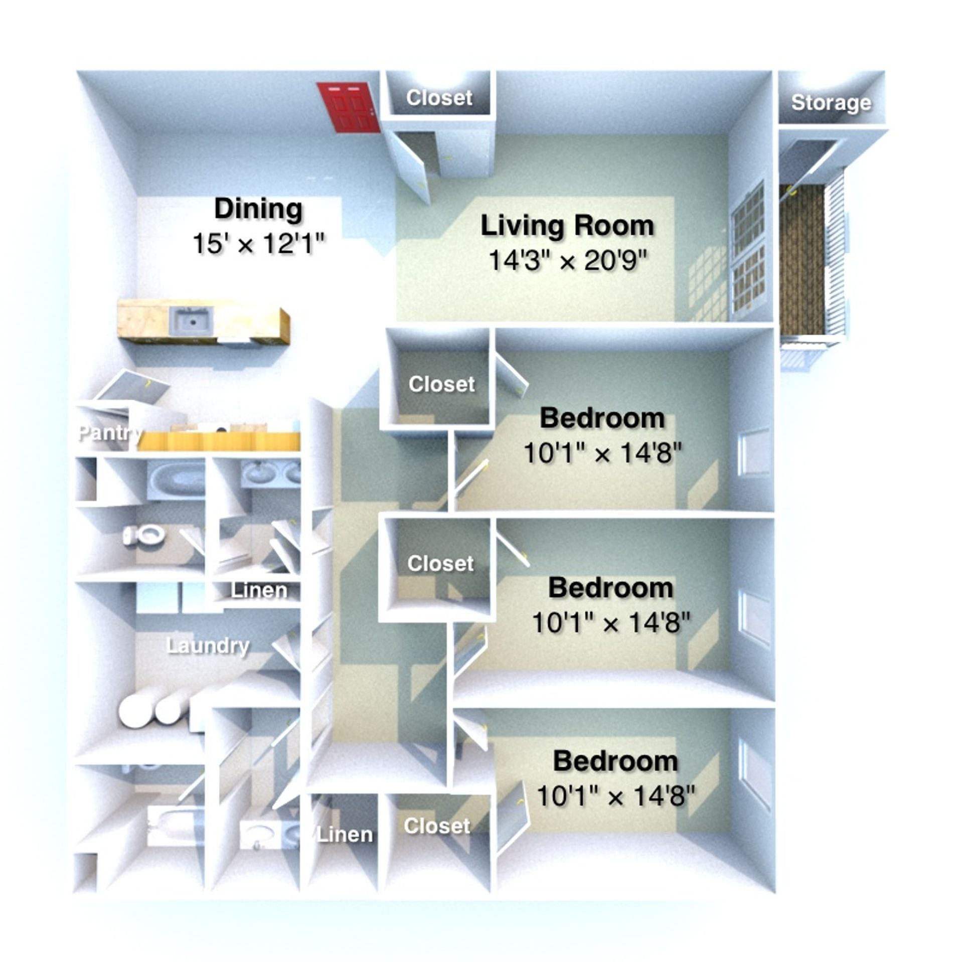 West Lafayette Apartment: 1105-1117 Anthrop Drive