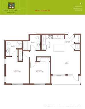 2-Bedroom 2-Bath with Balcony Apartment – photo 1