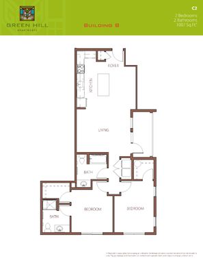 2-Bedroom 2-Bath with Balcony Apartment – photo 1