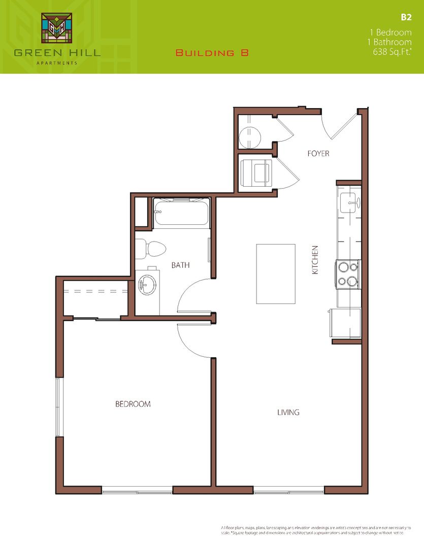 1-Bedroom Apartments