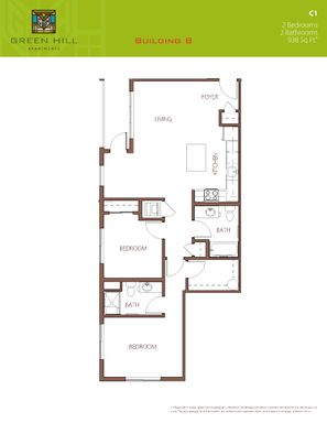 2-Bedroom 2-Bath with Balcony Apartment – photo 1