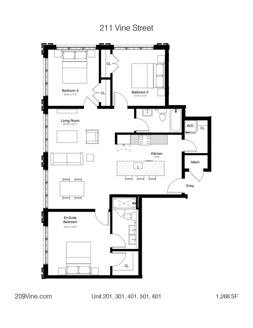 Philadelphia Apartment: 211 Vine Street