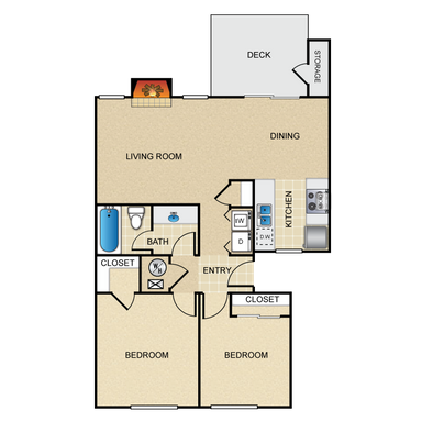 Striking 2 bed 1 bath apartments with an inviting fire place – photo 1