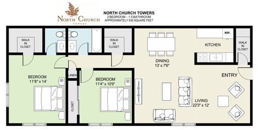 2BR.1.5BA.936SF – photo 1