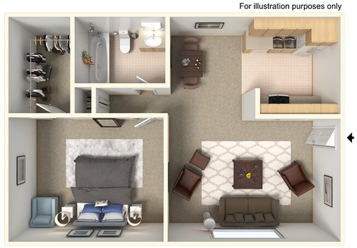 West County One Bedroom One Bath!! Up to $650 OFF MOVE IN COSTS!!! – photo 1