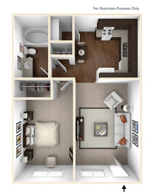 Spacious One Bedroom in South County! Great Location! – photo 1