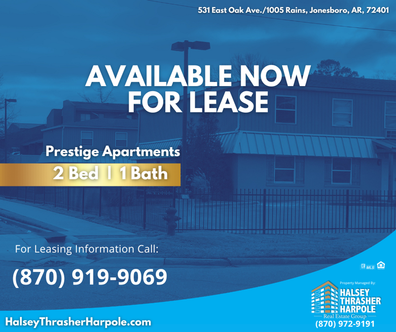 Jonesboro Apartment: 531 East Oak Ave/ 1005 Rains