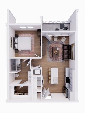 One Bedroom Bliss: Open Concept Living with a Balcony – photo 1