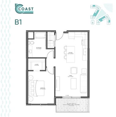 774 sq.ft one bedroom at COAST! – photo 1