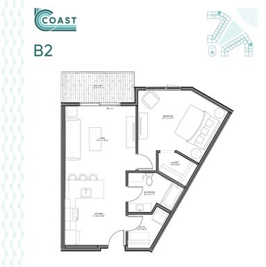 753 sq.ft one bedroom at COAST! – photo 1