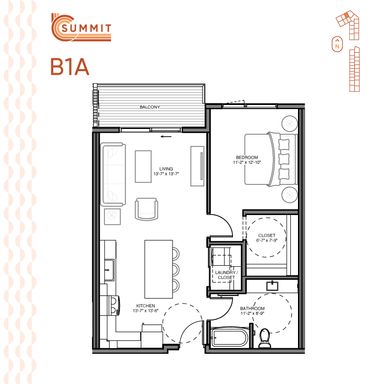 Lease a 778 sq.ft one-bedroom, one-bath apartment! – photo 1