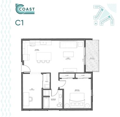 962 sq.ft one bedroom at COAST! – photo 1