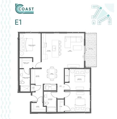 1,444 sq.ft three bedroom at COAST! – photo 1