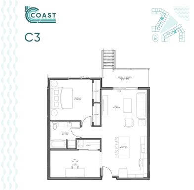 930 sq.ft one bedroom at COAST! – photo 1