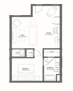 A2 - A Junior One-Bedroom at Village43