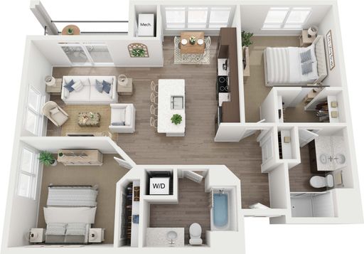 1,076 sq.ft two bedroom at HUB13! – photo 1