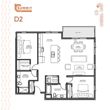 Lease a 1,283 sq.ft two-bedroom, two-bath apartment! – photo 1