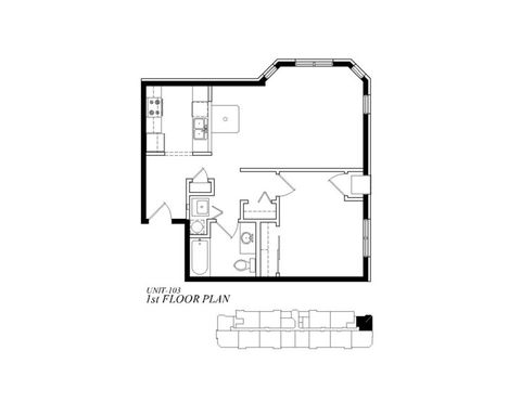 Lease a 752 sq.ft one-bedroom, one bathroom! – photo 1