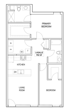 The LaSalle - A Two Bedroom at 1633 On The Park