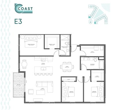 1,558sq.ft three bedroom at COAST! – photo 1