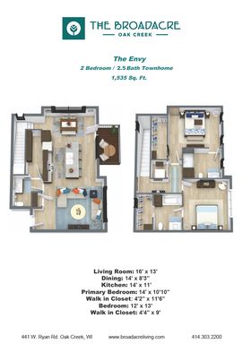 Space for What Matters in 1,535 SF of Two-Bedroom Townhome Living – photo 1