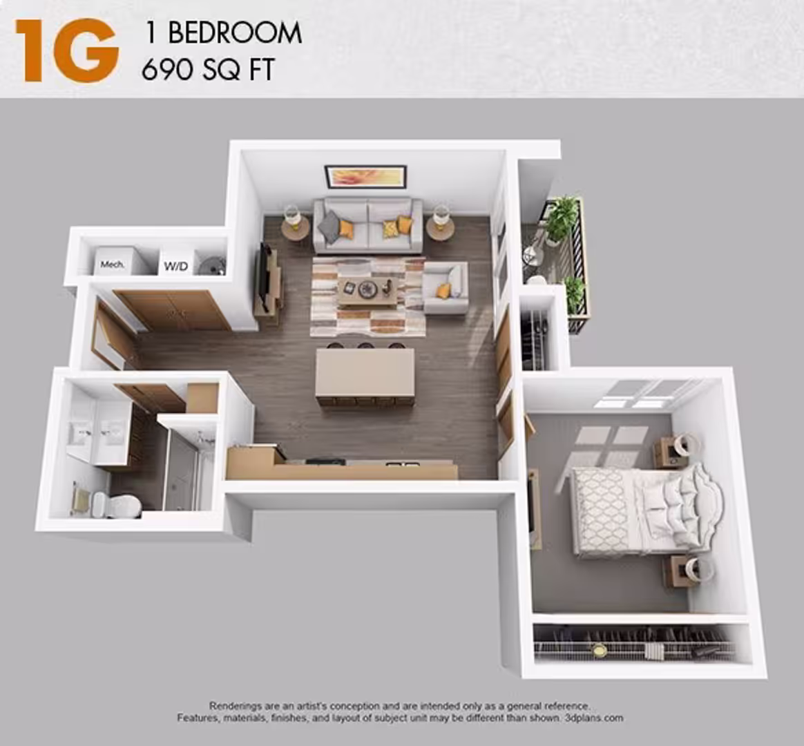 1G floor plan