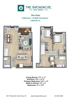 Space for What Matters in 1,420 SF of Two-Bedroom Townhome Living – photo 1