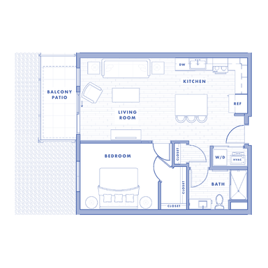 A3, 754 sq.ft. one bedroom at The Scoot