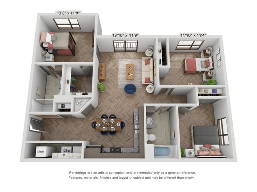 3B2B with Balcony – photo 1