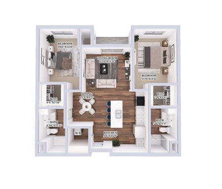 2 Bedroom / 2 Bathroom - D4 – photo 1