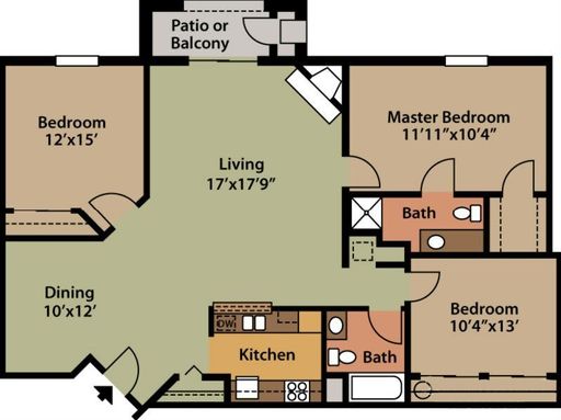 Lease a 1,494 three-bedroom, two bathroom! – photo 1