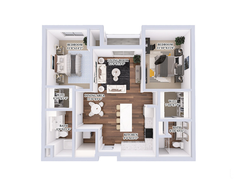2 Bedroom / 2 Bathroom - D1 – photo 1