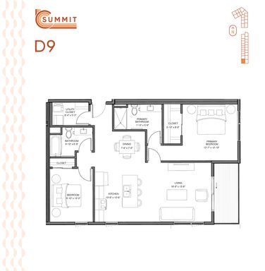 Lease a 1,162 sq.ft two-bedroom, two-bath apartment! – photo 1
