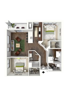 2 Bed 2 Bath (D1) – photo 1