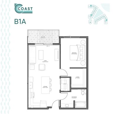781 sq.ft one bedroom at COAST! – photo 1