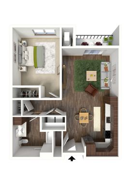 1 Bed 1 Bath (B1A)