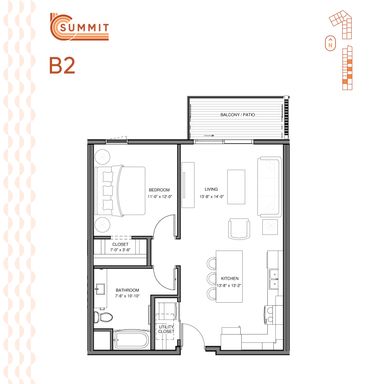 Lease a 740 sq.ft one-bedroom, one-bath apartment! – photo 1